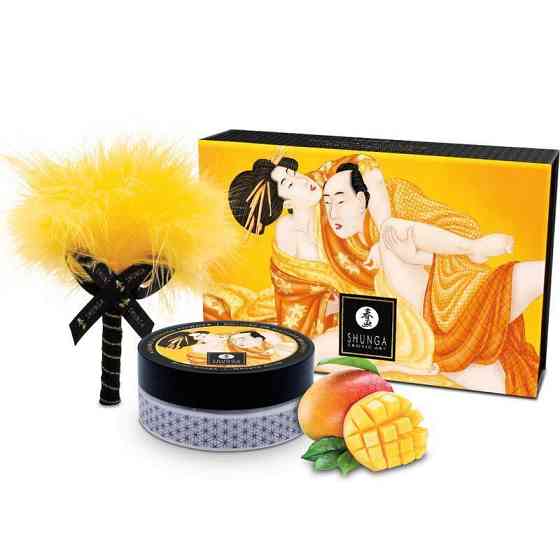 Смачна пудра для оральних пестощів Shunga Body Powder Luscious Mango, 75 г, аромат манго Sex Aura Київ