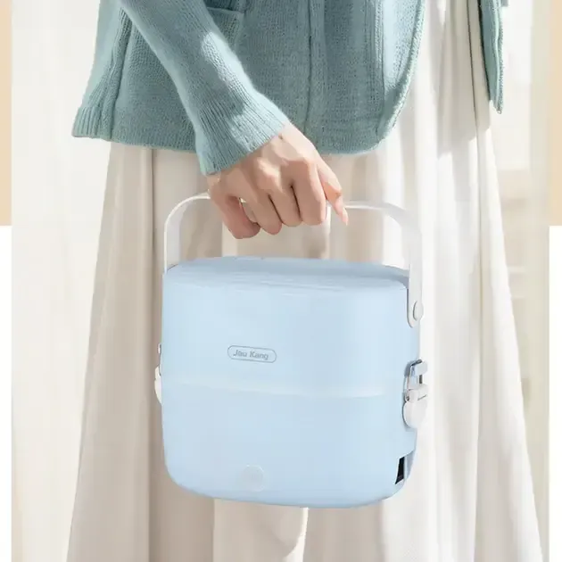 Ланч-бокс с подогревом объемом 1 л на два контейнера с крышками LY-800 Коломия - фото 8