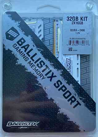 Оперативная память Crucial DDR4-2400 2x32GB PC4-19200 (Kit of 2x2x16384) Ballistix Sport Харьков