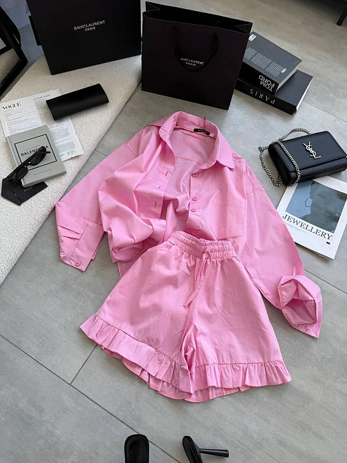 Жіночий літній костюм двійка: сорочка і шорти котон Одеса - фото 2