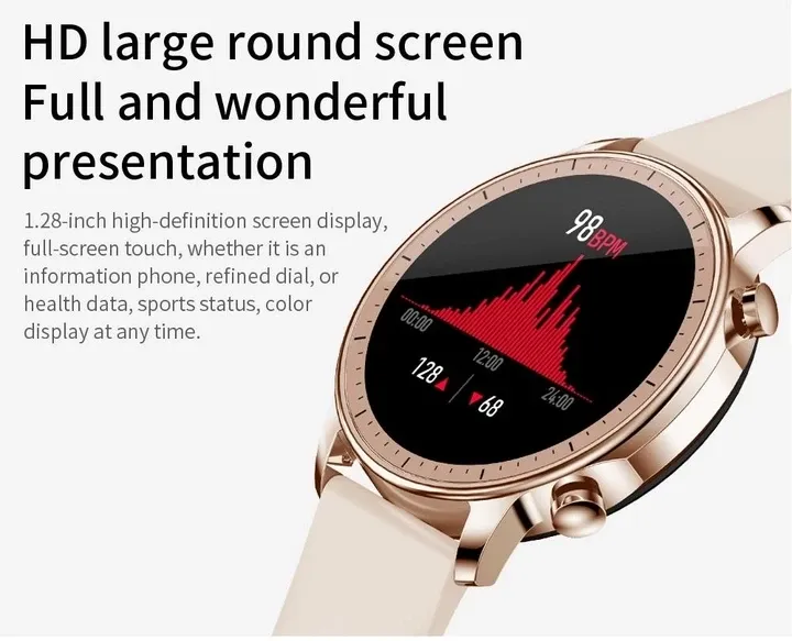 Смарт годинник Colmi V23 PRO Gold з тонометром, термометром і пульсометром, жіночий розумний годинник IP67 золотий Київ - фото 7