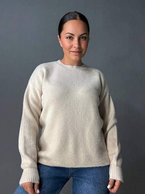 Светр жіночий Fancy Matinee 5977 ангора базовий, бежевий, one size Київ - фото 11