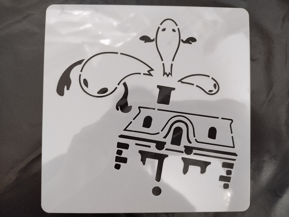 Трафарет Хэллоуин Привидения 15 на 15 см серый Киев - изображение 2