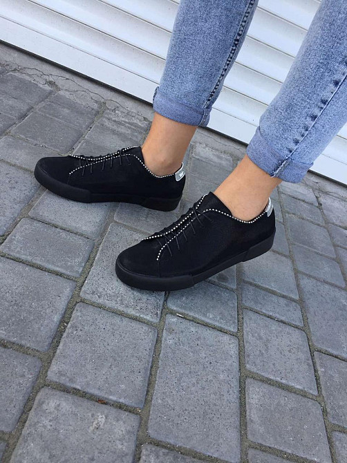 Сліпони жіночі D and V чорні натуральна шкіра-сатин низький хід 39р.-25см (2236) Коломия - фото 5