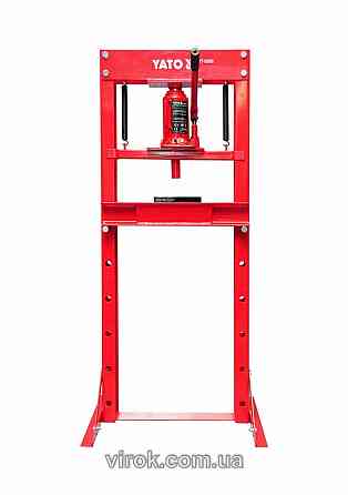 Прес гідравлічний рамний YATO; навантаж.- 12 т, роб. зона- 0-695 мм, ширина рами- 400 мм [1] Одеса