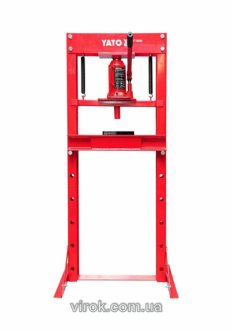 Прес гідравлічний рамний YATO; навантаж.- 12 т, роб. зона- 0-695 мм, ширина рами- 400 мм [1] Одеса - фото 1