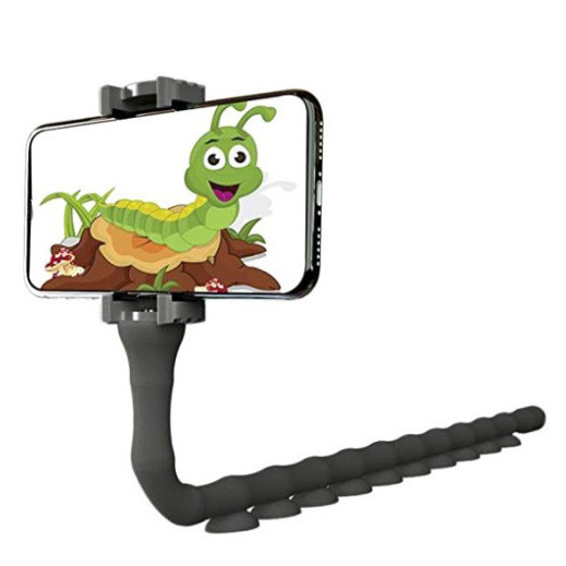 Гибкий держатель для телефона с присосками универсальный Cute Worm Lazy Holder. Цвет: черный IG-70 Львов - изображение 8
