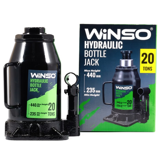 Домкрат гідравлічний телескопічний WINSO 170220, 20 т, висота 235–440 мм Ковель