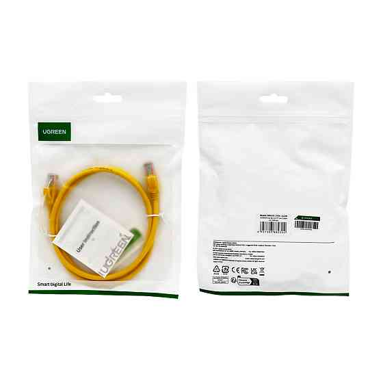 Мережевий кабель UGREEN Cat 5e U/UTP Lan Cable 1m (Yellow) Київ