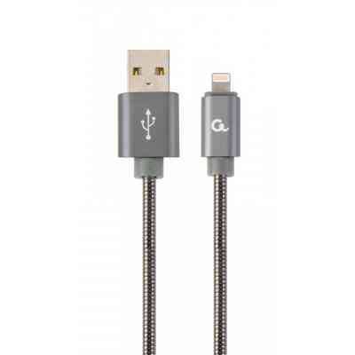 Дата кабель USB 2.0 AM to Lightning 2.0m Cablexpert (CC-USB2S-AMLM-2M-BG) Вінниця