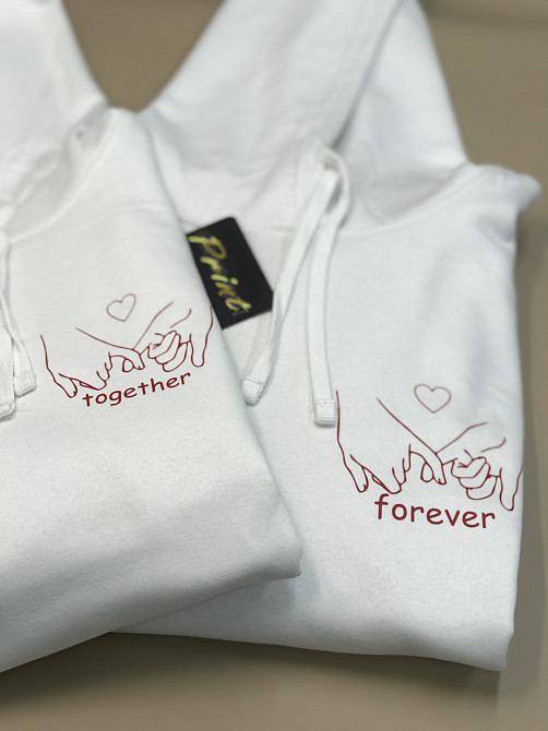 Парні теплі толстовки для закоханих TOGETHER FOREVER Чернівці - фото 3