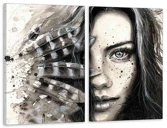 Модульная картина в гостиную / спальню   Дівчина   TLV-2_084 Київ