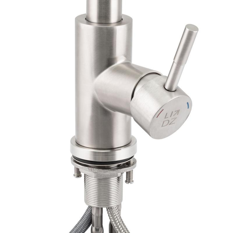 Смеситель для кухни Lidz Aria 015FL1 с выдвижным изливом (k35) LDARI015FL1NKS34944 Nickel Харьков - изображение 4