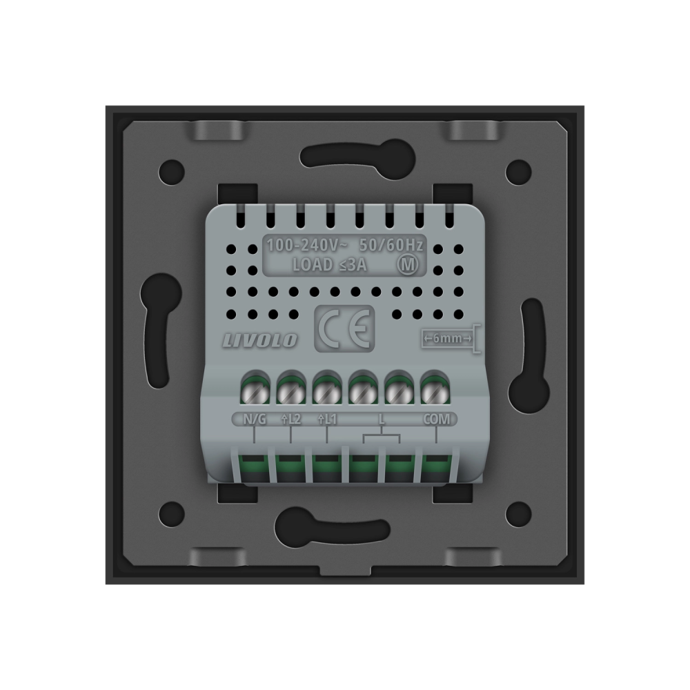 LIVOLO Розумний сенсорний вимикач для ролет LIVOLO чорний матове скло Коломия - фото 8