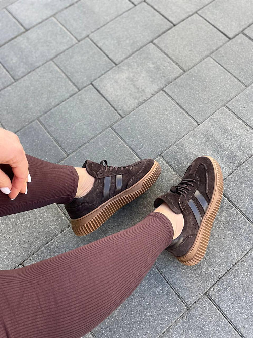 Кроссовки женские M.KRAFT коричневые натуральная замша низкий ход 37р. 38р. 39р. 40р. (21048) Київ - фото 8