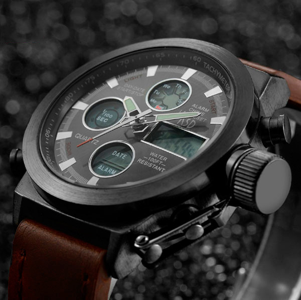 Годинник чоловічий водостійкий тактичні AMST Mountain Bordo (2 ремінці) Київ - фото 4