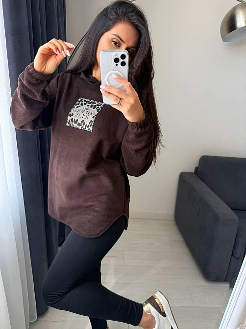 Жіночий теплий костюм-двійка: кофта та лосини двосторонній Polar Фліс + дайвінг на флісі Шоколад, 42/44 Одеса - фото 7