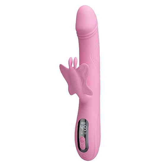 Вібратор-кролик PRETTY LOVE Bella Pink, силікон, рожевий, метелик, подвійна стимуляція Sex Aura Київ
