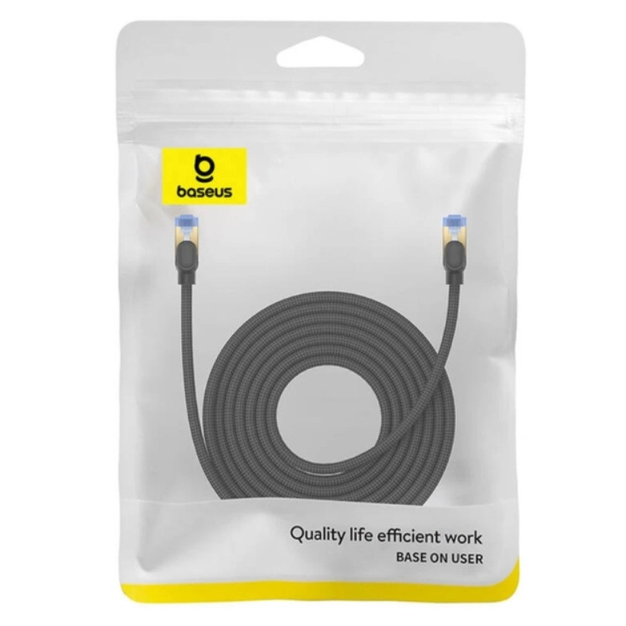 Сетевой кабель Baseus High Speed CAT7 10Gigabit Ethernet Cable (Braided Cable)10m Cluster Black Киев - изображение 7
