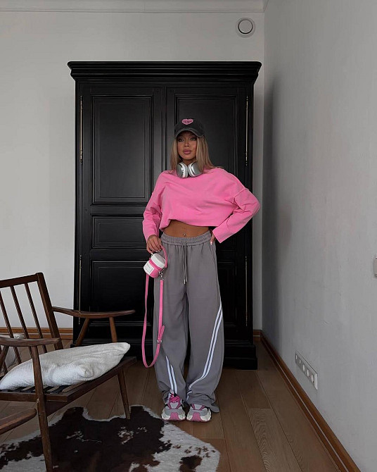 Жіночі спортивні штани з лампасами двонитка Одеса - фото 2