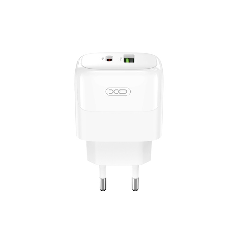 Мережевий зарядний пристрій XO L137 PD20W/QC18W 1USB-A+1USB-C білий Львів - фото 1