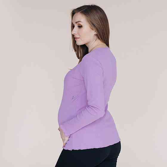 Кофточка с длинным рукавом для беременных  и кормящих Лиловый Киев