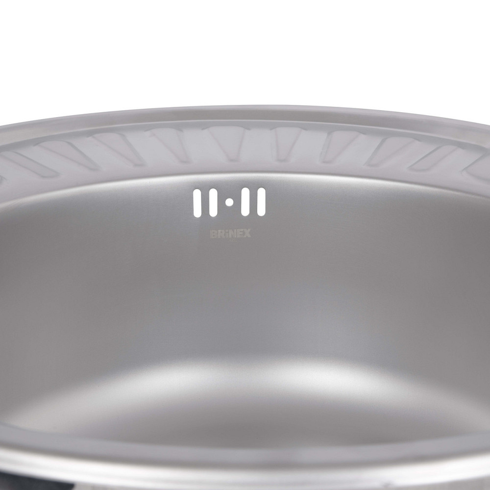 Кухонная мойка Brinex 5745 0,8 мм Satin (BRIN5745SAT08) Киев - изображение 7