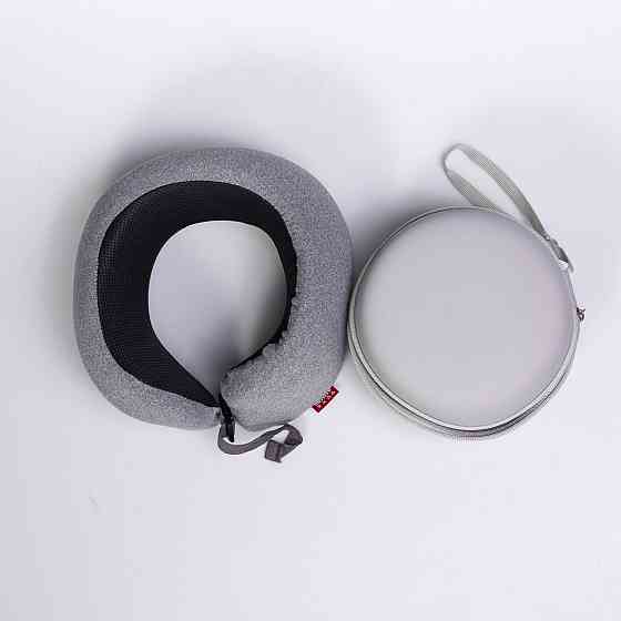 Подушка для шиї U-подібна з кейсом для зберігання світло-сіра HP-56-18 Коломия