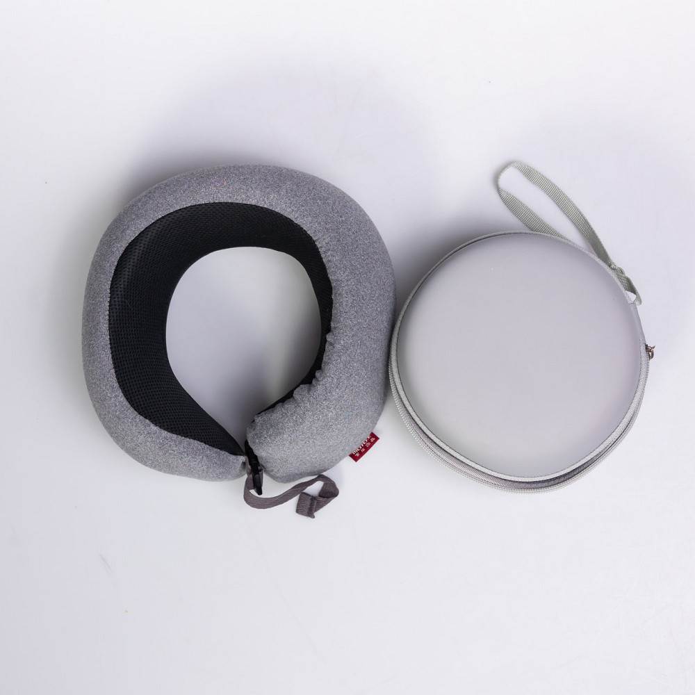 Подушка для шиї U-подібна з кейсом для зберігання світло-сіра HP-56-18 Коломия - фото 5