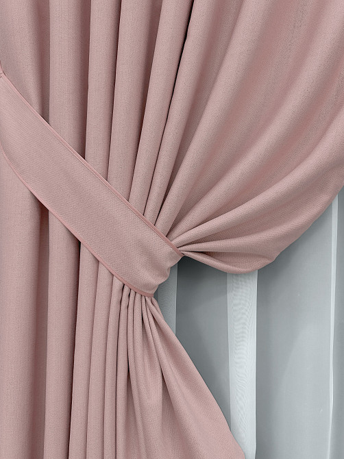 Комплект готових штор VR-Textil Шеніл однотонний № 2085ш Рожевий 150х270 см 2 шт (33-1316) Київ - фото 5