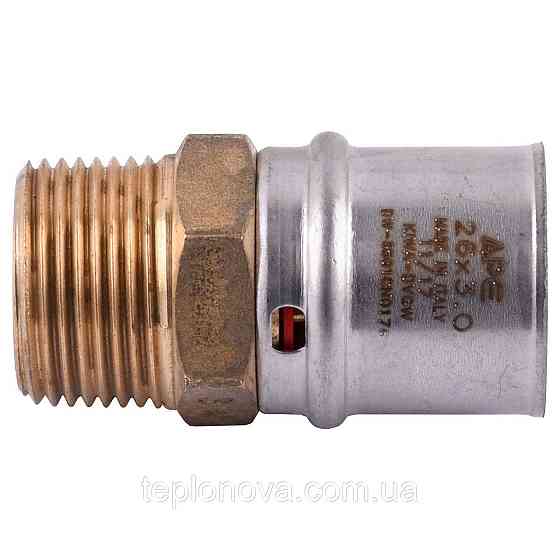 Муфта с наружной резьбой пресс APE AP 101 3/4″х26 ITALY Черновцы