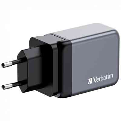Зарядное устройство Verbatim GaN 65 W 3 ports (2xUSB-C-65 W /USB-A -3.0) (32201) Винница