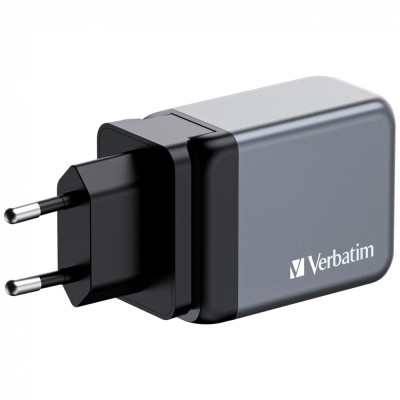 Зарядное устройство Verbatim GaN 65 W 3 ports (2xUSB-C-65 W /USB-A -3.0) (32201) Винница - изображение 2
