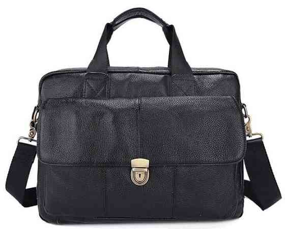 Портфель мужской кожаный с замком Vintage 14801 Черная Киев