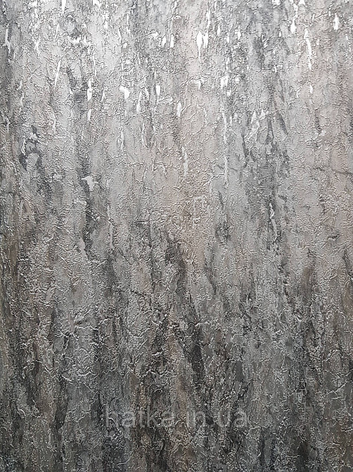 Шпалери вінілові на флізеліні гарячого тиснення DU&KA 1.06х10 вензель основа під штукатурку сірі коричневі Київ - фото 3
