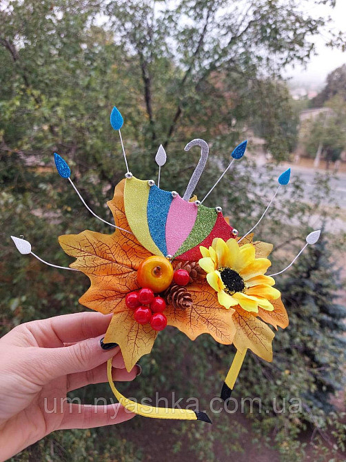 Обруч ободок Зонтик Осень Дождик Кривой Рог - изображение 4