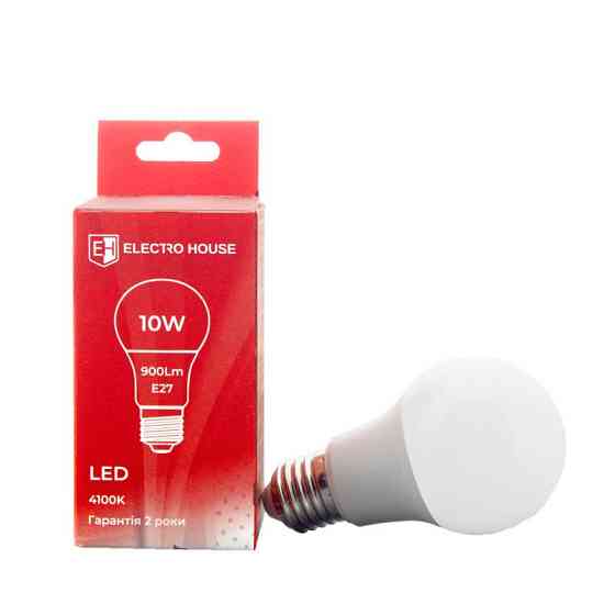 LED лампа A60 10Вт E27 4100К 900 Лм 170-265 В Дніпро