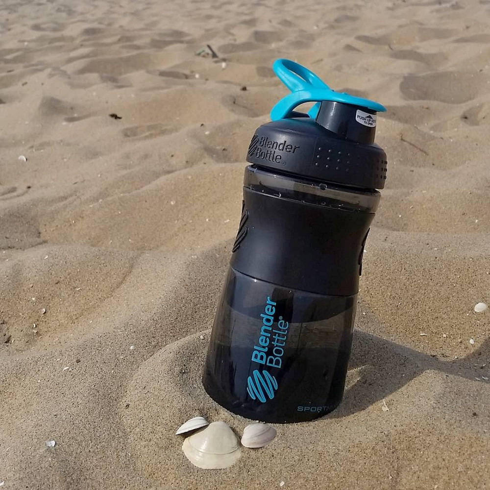 Шейкер спортивний (пляшка) BlenderBottle SportMixer Flip 20oz/590ml Black/Teal Луцк - изображение 9