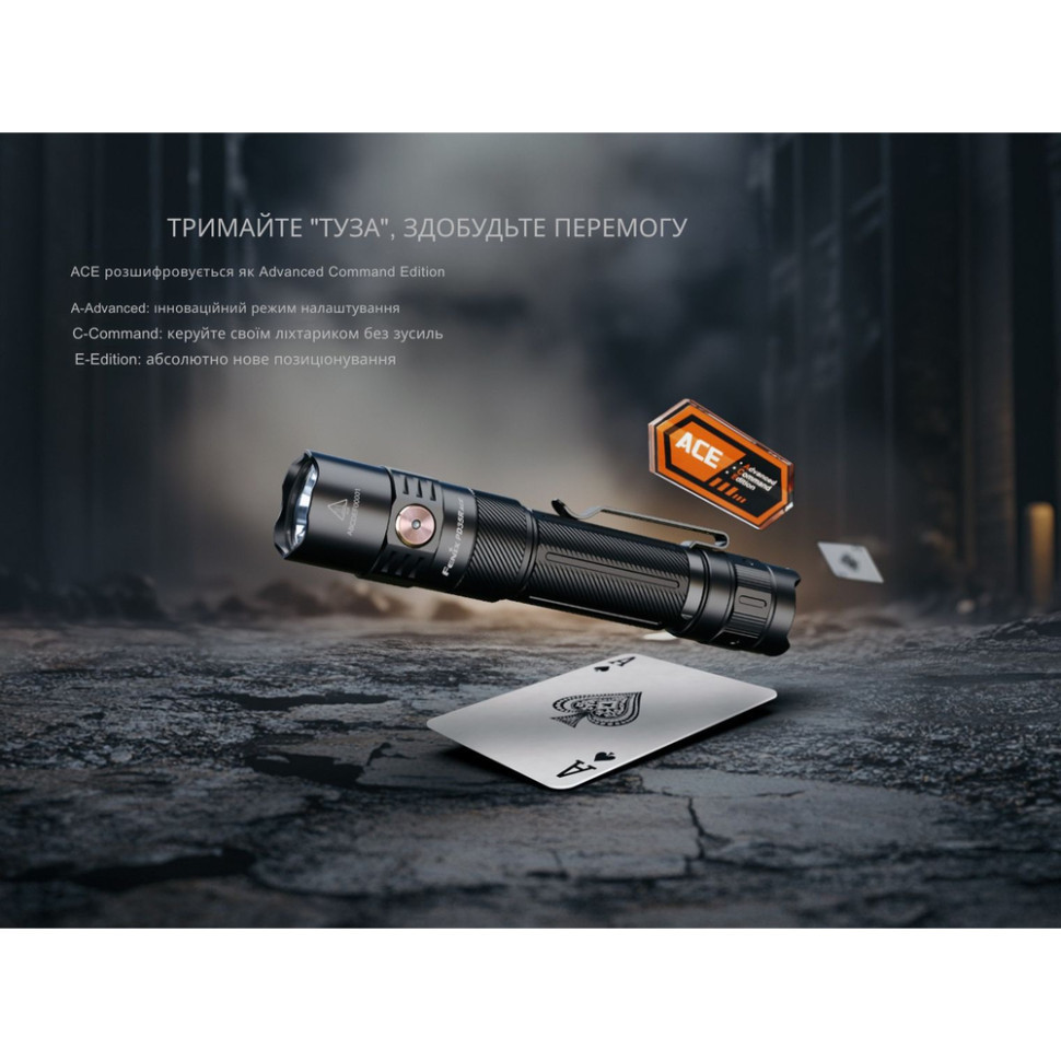 Ліхтар тактичний ручний Fenix PD35R ACE LED 2000 лм + ліхтар CL01 (Помаранчевий) Лімітована серія Вінниця - фото 8