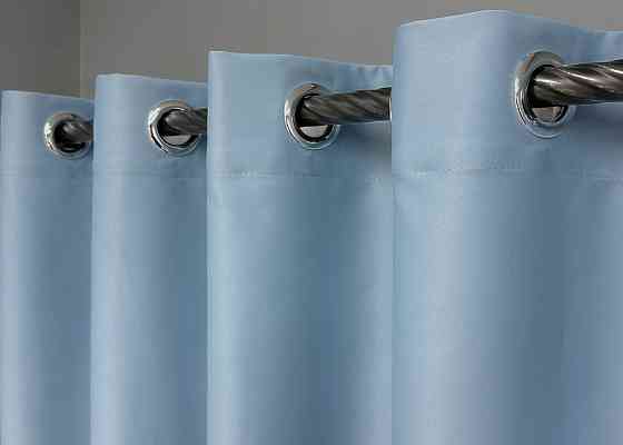 Комплект штор на люверсах VR-Textil Midnight № 1676ш 150х270 см 2 шт Блакитний (37-0199) Киев