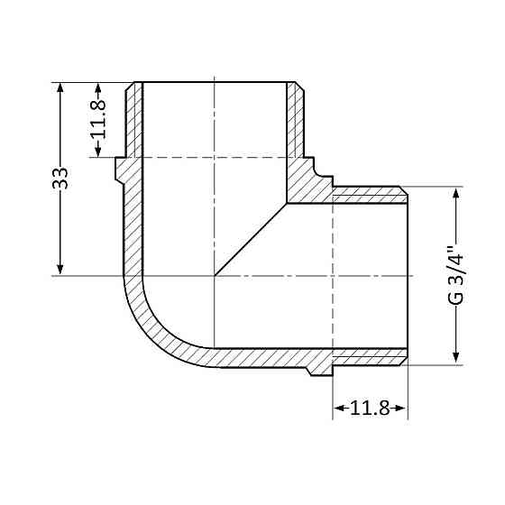 Угол Thermo Alliance Standart 3/4