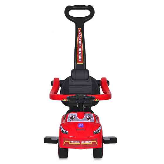 Дитяча каталка-толокар M 5763L-3 червоний, з батьківською ручкою Вінниця