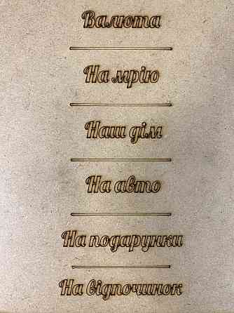 Копилка для денег БАНК СІМʼЇ из натурального дерева с резьбой и перфорацией, копилка 20x18,5x8,5 см Каменец-Подольский