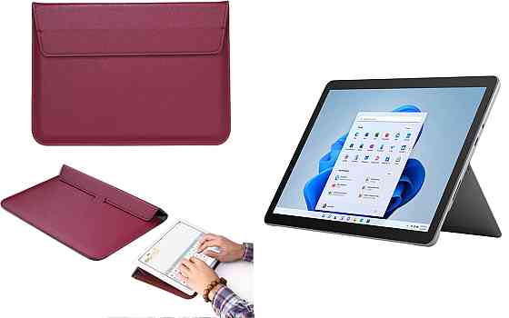 Чохол-конверт VitoCase для Microsoft Surface Go, Go 2, Go 3, з функцією підставки для планшета Бордовий Київ