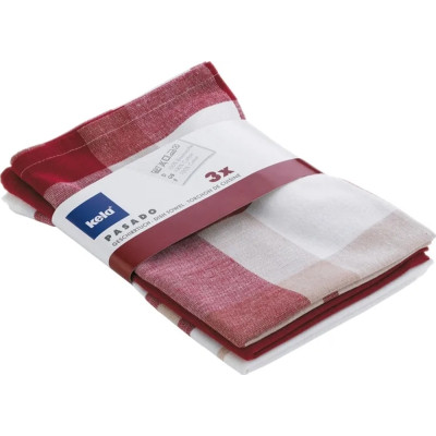 Рушник Kela кухонний набір Pasado, червоний, 65x45 см, 3 шт (15963) (00000018275) Вінниця - фото 1