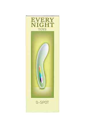 Мини вибратор для точки G Every Night Toys с цветным светодиодом, градиент зеленый Sex Aura Киев