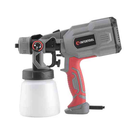 Краскопульт электрический HVLP, 0.55 кВт, 400 мл/мин, форсунка 1,8 мм, бачок 800 мл INTERTOOL DT-5055 Киев