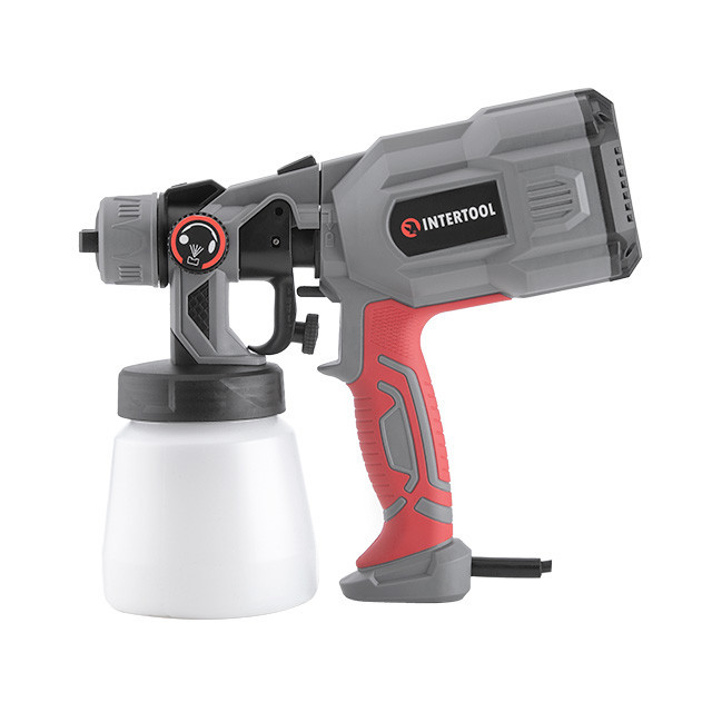 Краскопульт электрический HVLP, 0.55 кВт, 400 мл/мин, форсунка 1,8 мм, бачок 800 мл INTERTOOL DT-5055 Киев - изображение 2