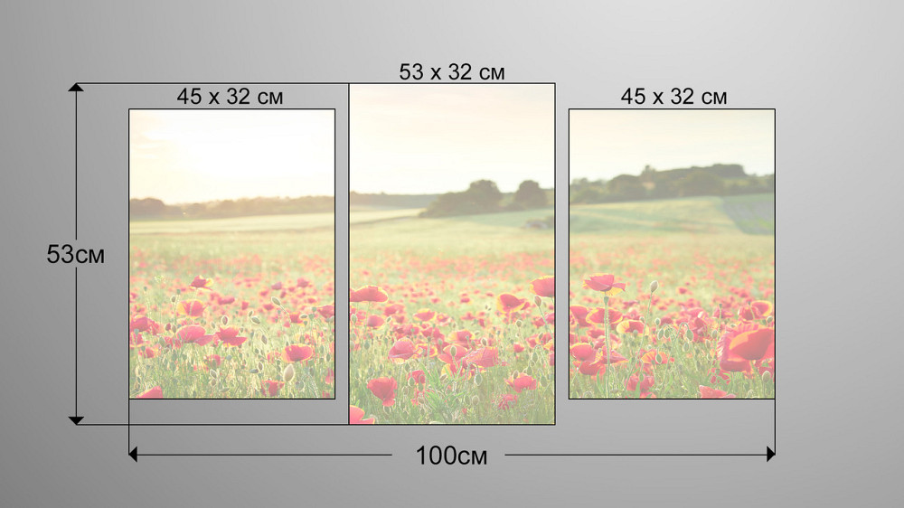 Модульна картина Полі Квітів Art-187_3 Київ - фото 3