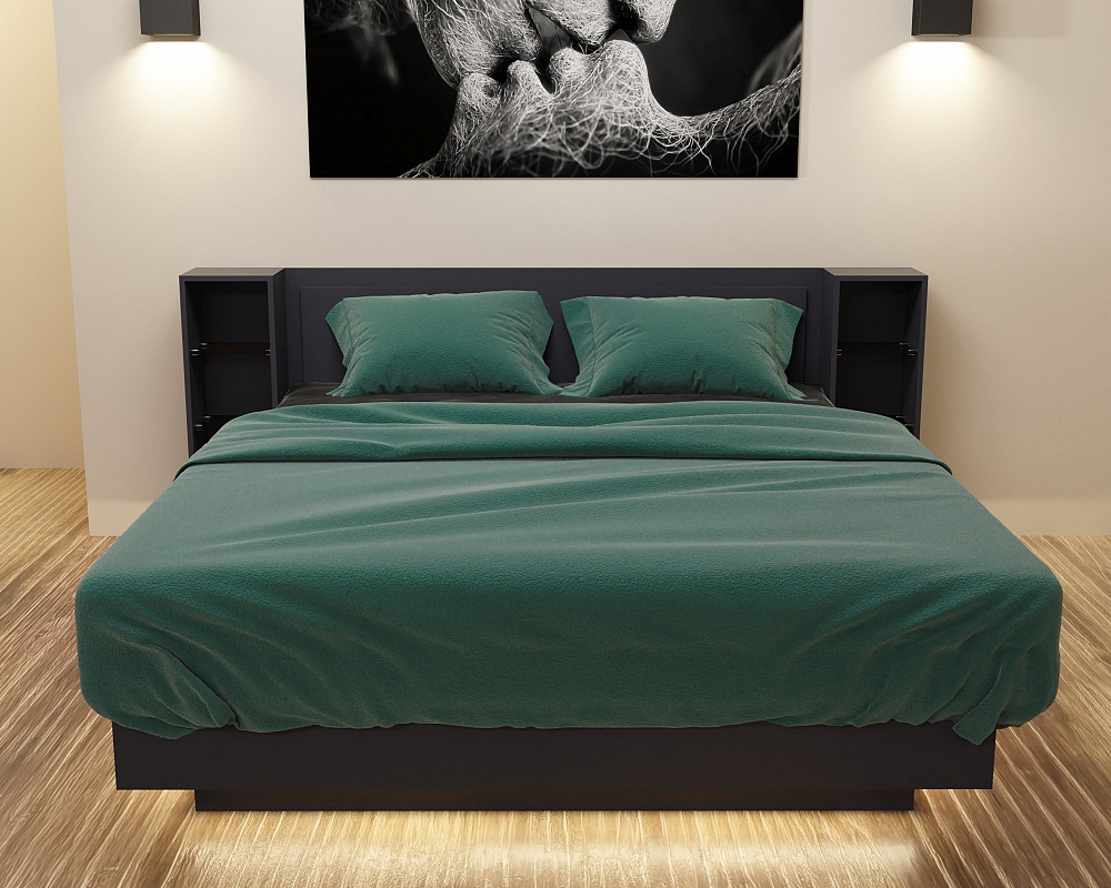 Ліжко Крістал №1 двоспальне, Антрацит, 2035х2176х850 Львів - фото 2